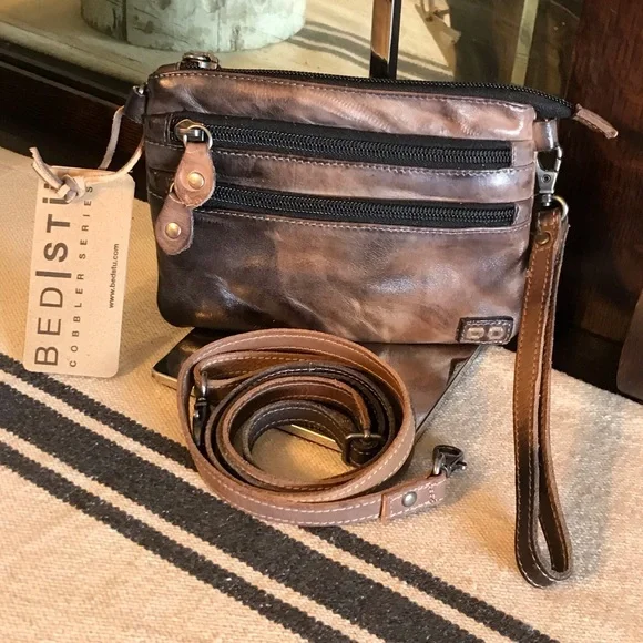 NWT Bed Stu Leather Viana Crossbody Belt Bag Wristlet Tonic Breeze MSRP $180 - Picture 13 of 14